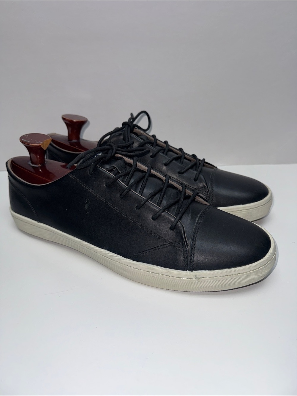 Cole Haan Trafton Black Leather Low-Top Sneakers - Casual Men’s Shoes